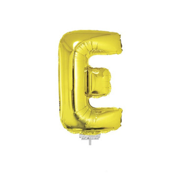 Mini Ballon Lettre E aluminium or