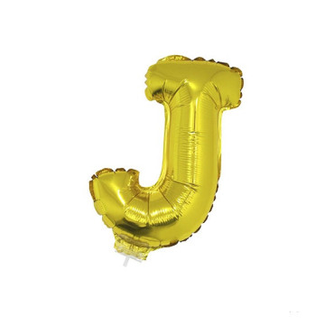 Mini Ballon Lettre J aluminium or