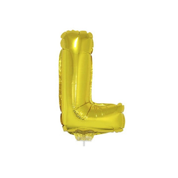 Mini Ballon Lettre L aluminium or