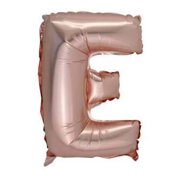 Mini Ballon Lettre E aluminium rose gold