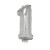 Mini Ballon chiffre 1 aluminium argent