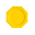 Lot de 8 assiettes à dessert plastiques réutilisables octogonales jaune 16,5 cm Lot de 8 assiettes à dessert plastiques réutilisables octogonales jaune 16,5 cm