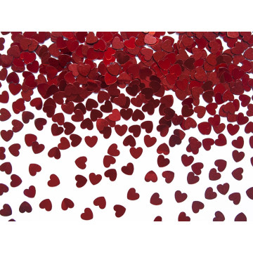 Confettis cœur rouges 5mm 30 gr