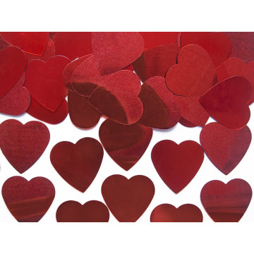 Confettis cœur rouges 25mm 10 gr