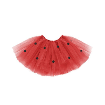 Tutu Lady Bug rouge à pois noirs 50 cm