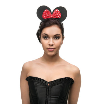 Serre-tête souris rouge et noir