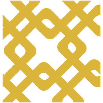 Lot de 20 serviettes intissé Entrelacs jaune 25 x 25 cm