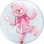 Ballon Double bubble Ourson rose 60 cm