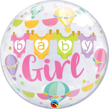 Ballon Bubble baby girl! 55 cm