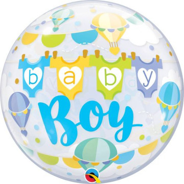 Ballon Bubble baby boy! 55 cm