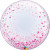 Ballon déco bubble confettis roses 60 cm