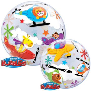 Ballon bubble Animaux en fête 55 cm