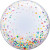 Ballon déco bubble confettis multicolores 60 cm