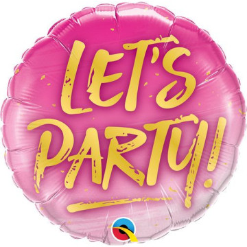 Ballon let's party! rose 45 cm