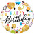 Ballon Happy Birthday Pois Paillettes or 45 cm