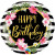 Ballon Happy Birthday Hibiscus 45 cm