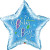 Ballon Welcome baby boy bleu forme étoile 90 cm Ballon Welcome baby boy bleu forme étoile 90 cm