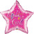 Ballon Welcome baby girl rose forme étoile 90 cm