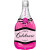Ballon Bouteille de champagne rose 99 cm