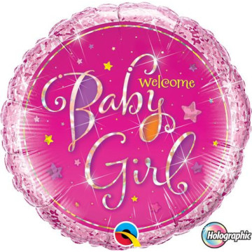 Ballon Welcome baby boy bleu 45 cm