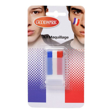 Maquillage 3 bandes tricolore supporter