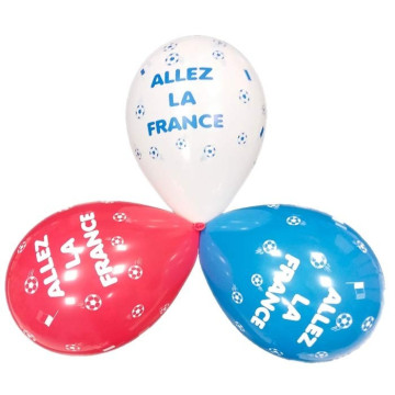 Lot de 6 ballons supporter Allez la France