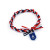 Bracelet tressé avec mini blason FFF Euro 2021 Bracelet tressé avec mini blason FFF Euro 2021