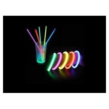 Lot de 100 Bracelets fluorescents lumineux multicolores