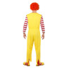 Combinaison Clown tueur homme Halloween jaune et rouge