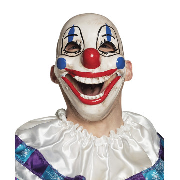Masque plastique clown avec bouche amovible Halloween PVC