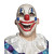 Masque plastique clown avec bouche amovible Halloween PVC