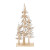 Déco bois Noël  3 sapins sur support 14 x 5 x 31,5 cm