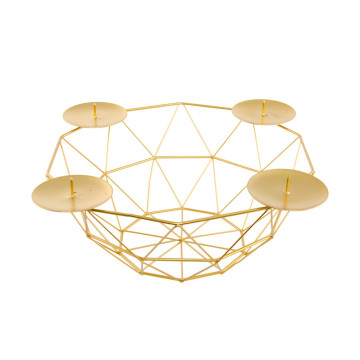 Porte 4 bougies Noël panier métal 30 x 13,5 cm