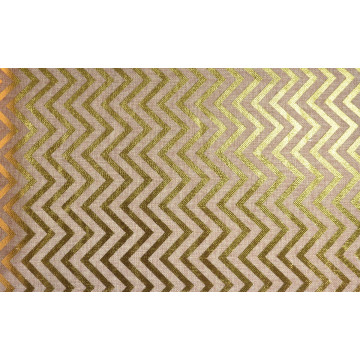 Chemin de table Noël jute chevrons or 28 cm x 5 m