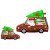 Ballon Père Noël et voiture juniorshape 50 x 38 cm