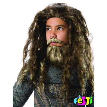 Perruque et barbe Aquaman enfant