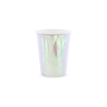 Lot de 6 gobelets carton iridescent