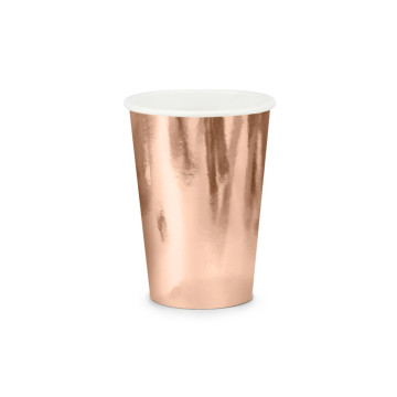 Lot de 6 gobelets carton rose gold