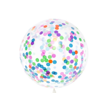Ballon confettis multicolore