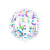 Ballon confettis multicolore