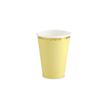 Lot de 6 gobelets carton jaunes