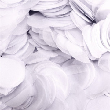 Confettis ronds blancs en papier