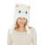 Bonnet Chat Blanc en peluche