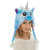 Bonnet Licorne bleue en peluche