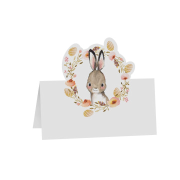 Lot de 6 marque-place Pâques 8 x 8 cm