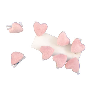 Lot de 12 cœurs adhésifs velours rose pastel 1,8 cm