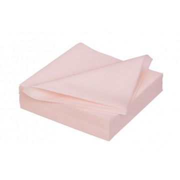 Serviettes rose pale épaisses en papier voie sèche AVA 40 x 40 cm