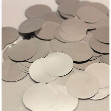 Confettis ronds argent métallisé