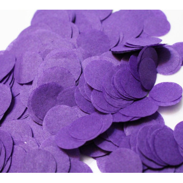 Confettis ronds violet en papier