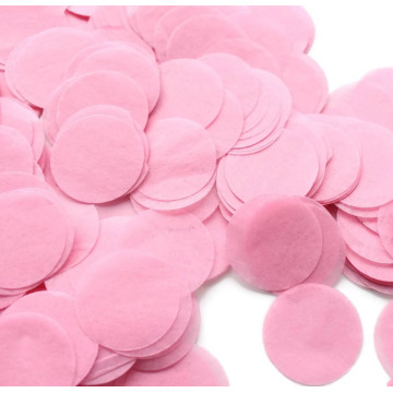Confettis ronds rose en papier